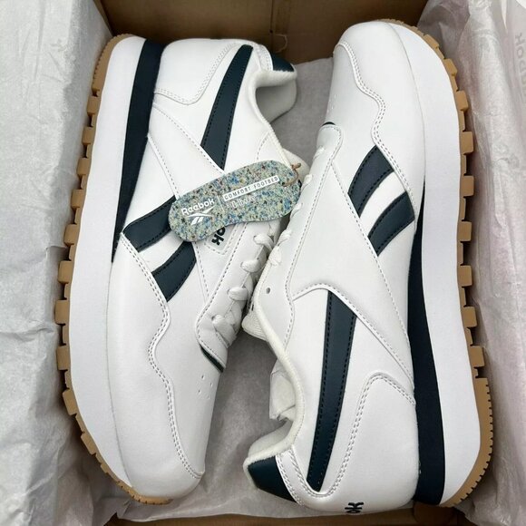 Reebok Harman Run Men's Classic Style Sneakers Size 10 White/Navy Blue Ortholite - Picture 8 of 13